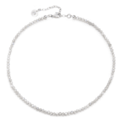 Choker na szyję z naturalnym labradorytem.