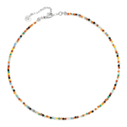 Kolorowy choker na szyję z kamieni agatów.