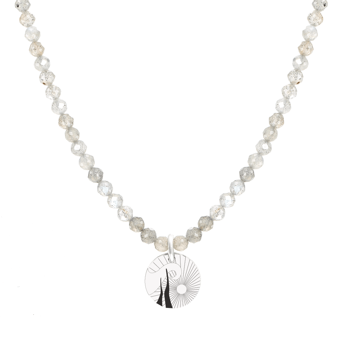 Labradorite necklace with AIR pendant