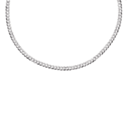 Silver armor necklace