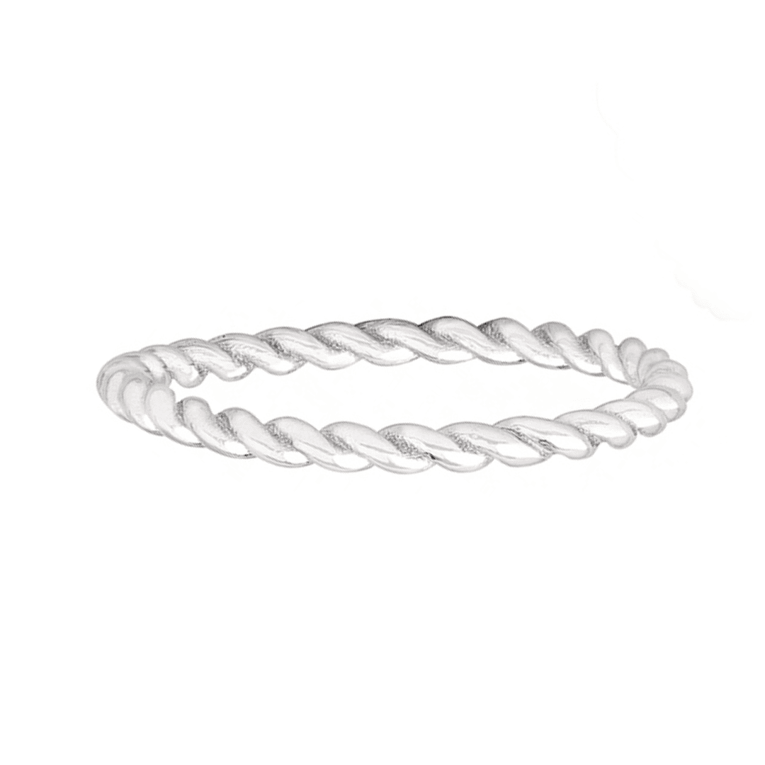 Twisted silver ring