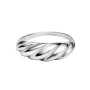 Srebrny pierścionek pleciony CROISSANT