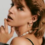 Kolczyki kółka zawieszki RARE na modelce