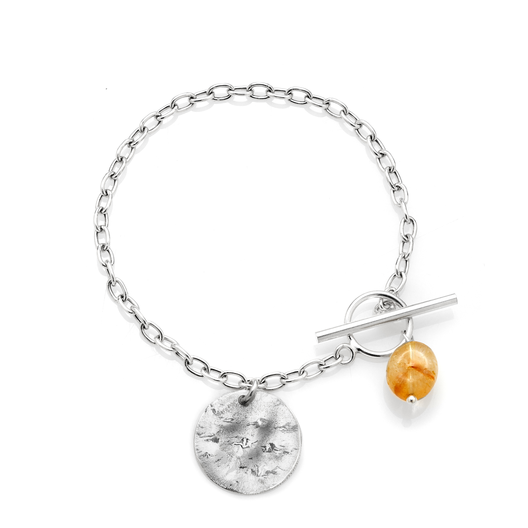 Citrine bracelet sterling silver RARE