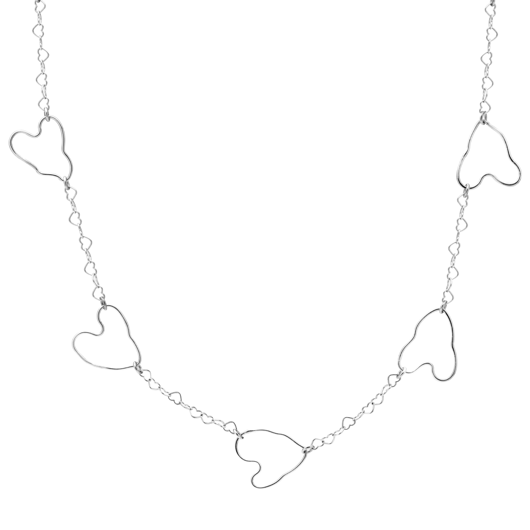 Sterling silver heart necklace