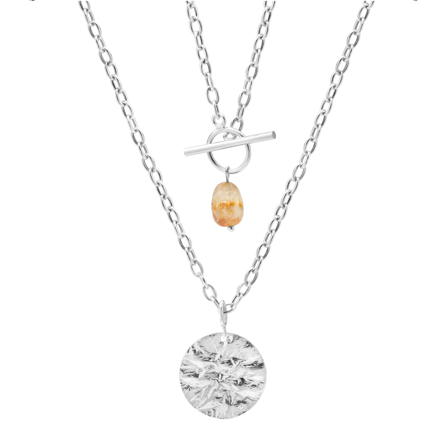 Sterling silver citrine necklace