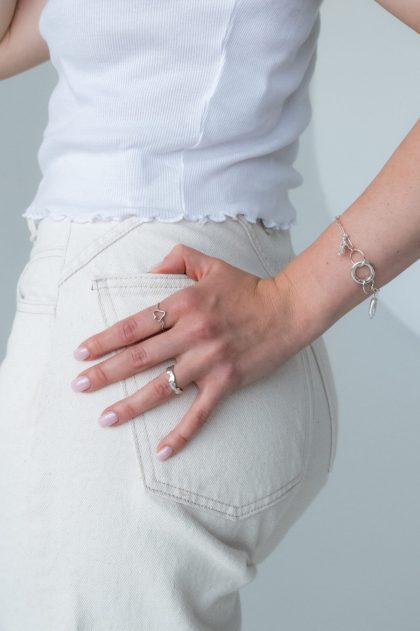 Silver bracelet charms pendants