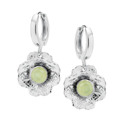 Kolczyki koła wiszące kwiaty