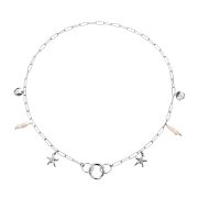 Naszyjnik srebrny charms z zawieszkami