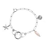 Silver bracelet charms pendants