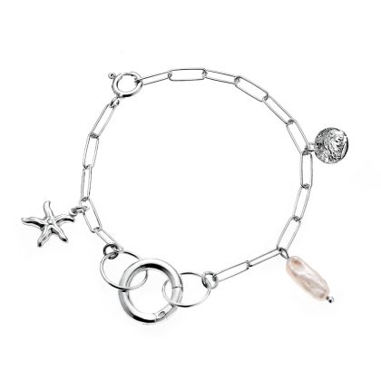 Silver bracelet charms pendants