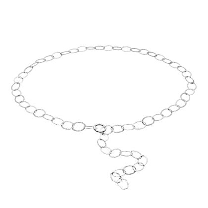 Srebrny pasek duże ogniwa