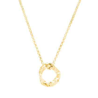 Naszyjnik srebrny pozłacany nieregularny NEW MOON