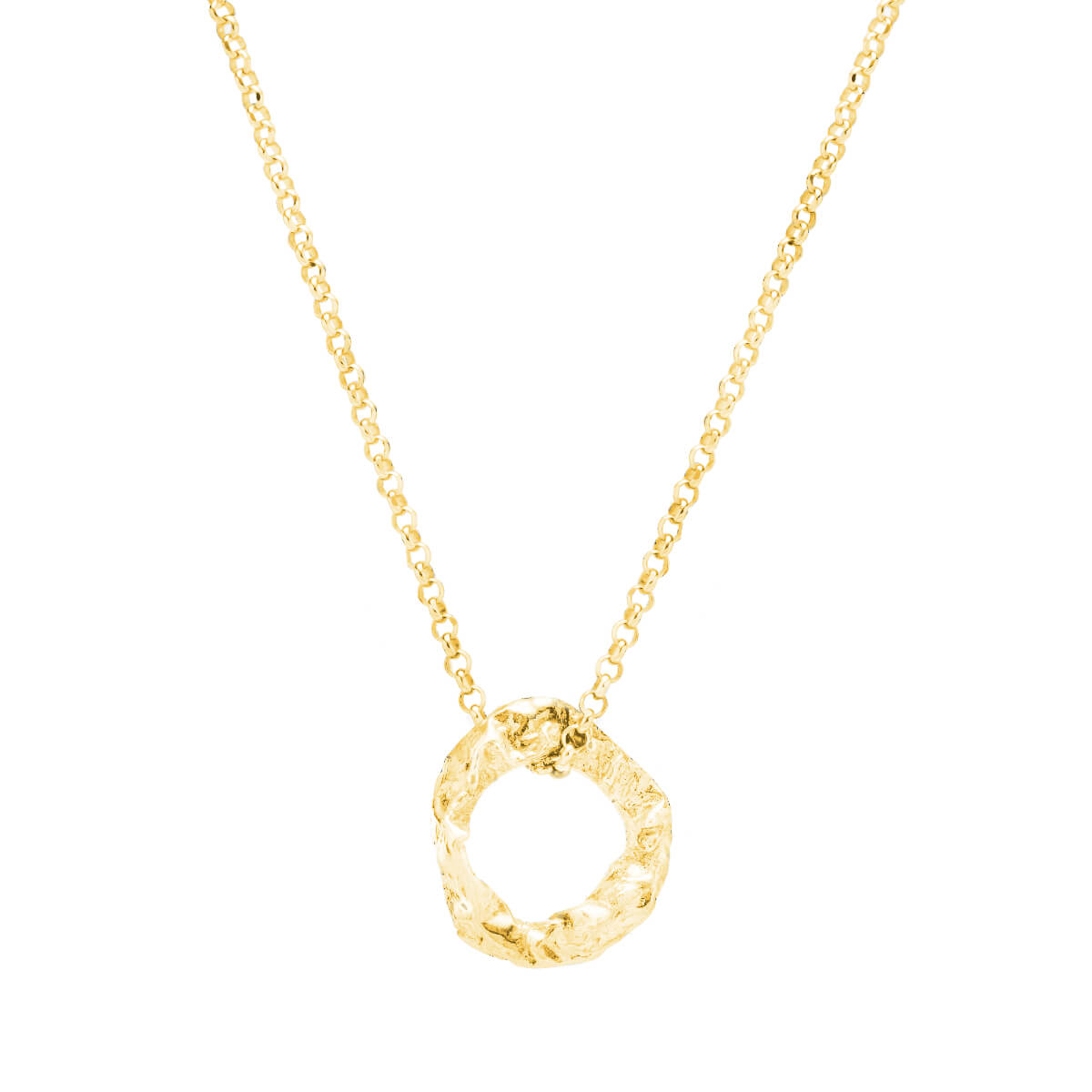 Naszyjnik srebrny pozłacany nieregularny NEW MOON