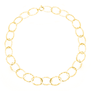 Pozłacany choker duże ogniwa BLOSSOM na jasnym tle