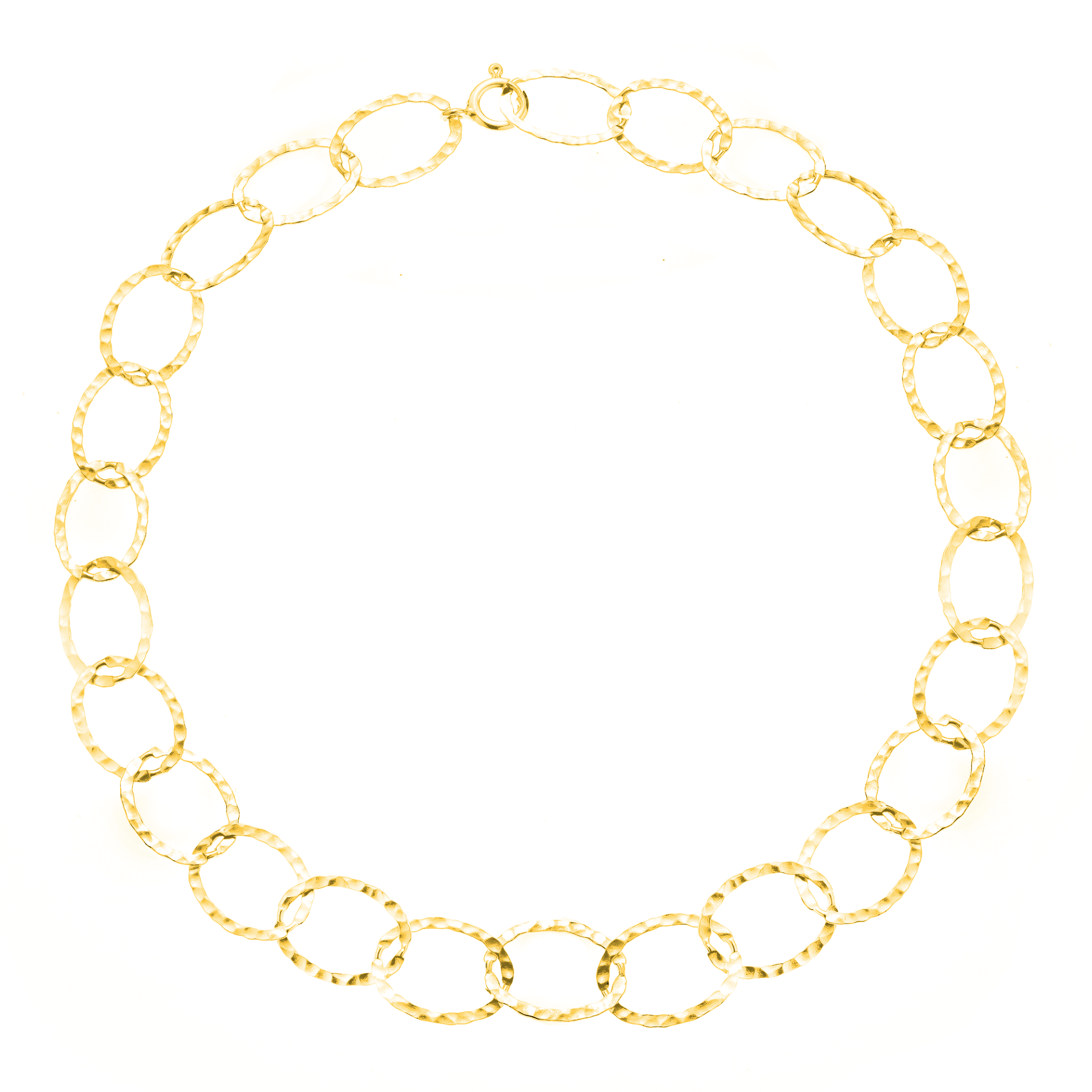 Pozłacany choker duże ogniwa BLOSSOM na jasnym tle